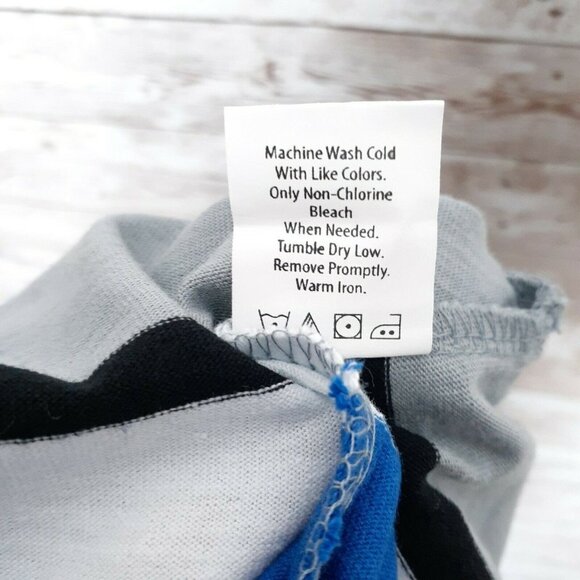 Burnside Mens Tee XL Long Sleeved Collar Striped Shirt 953 - Picture 5 of 5